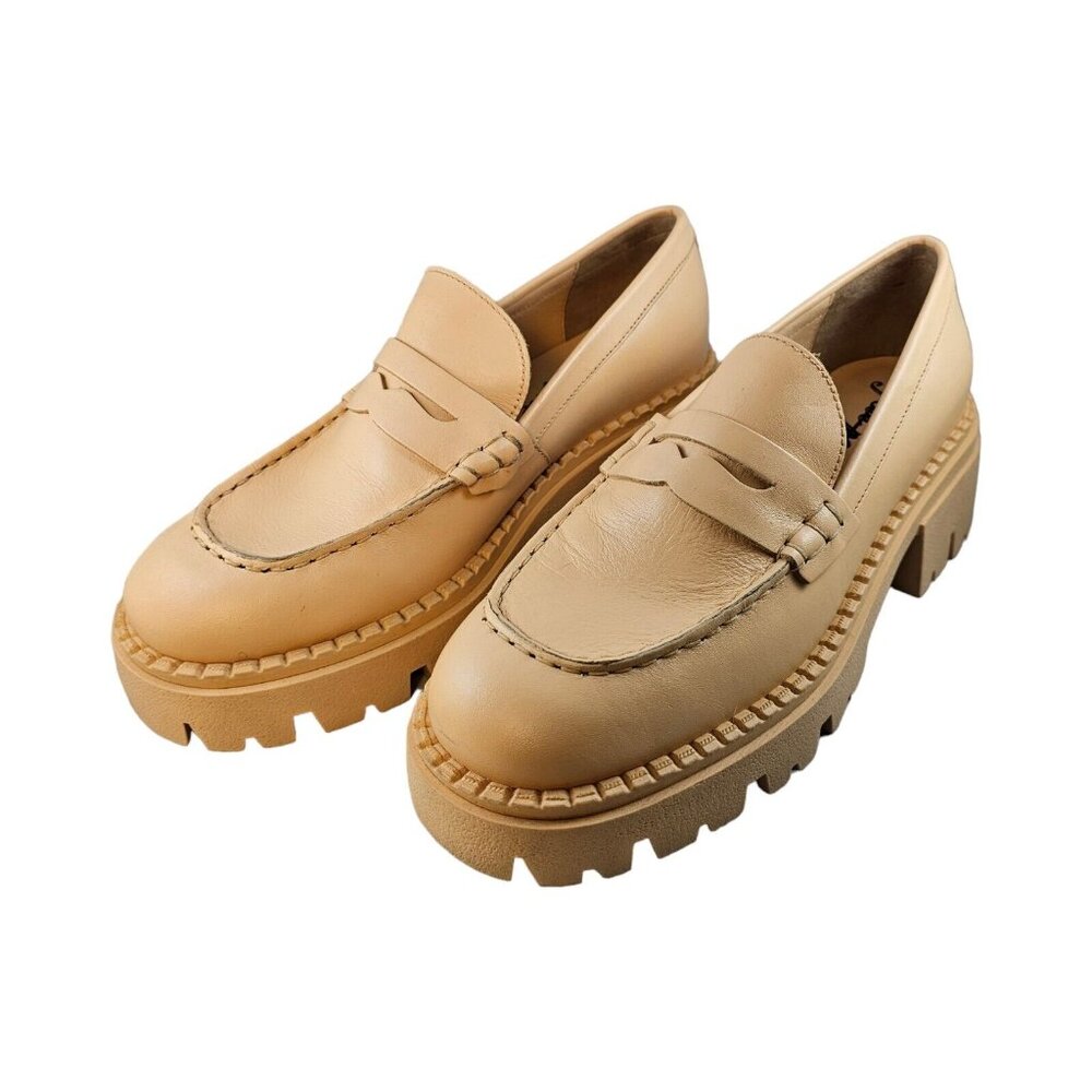 Free People Lyra Lug Sole Leather Platform Chunky Loafer